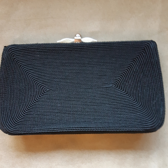 Vintage black cord clutch - Picture 2 of 9
